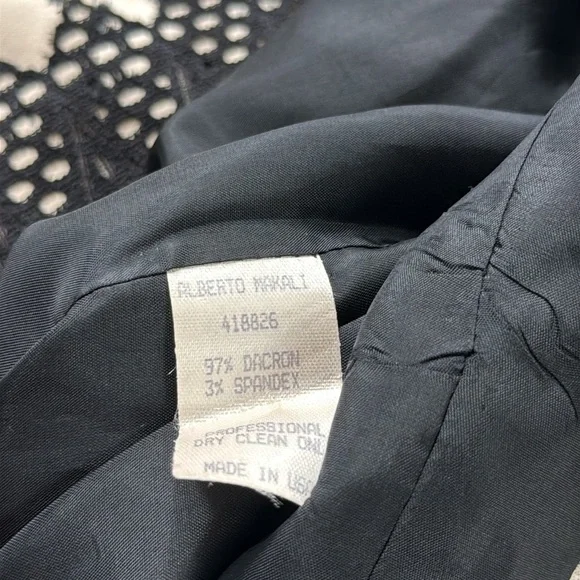 Vintage Alberto Makali White Lace Trim Western Blazer Cowgirl Rodeo Jacket - Picture 7 of 7